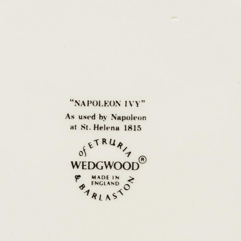 Service pieces, 36 pcs, ironstone, "Napoleon Ivy", Wedgewood.