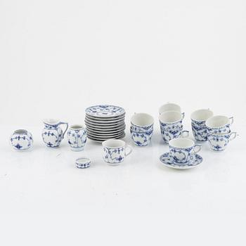 Fifteen 'Musselmalet' porcelain service parts, Royal Copenhagen, Denmark.