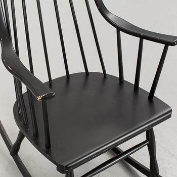 A ROCKING CHAIR BY LENA LARSSON "BOHEM" NESTO NÄSSJÖ, SECOND HALF OF 20TH CENTURY.