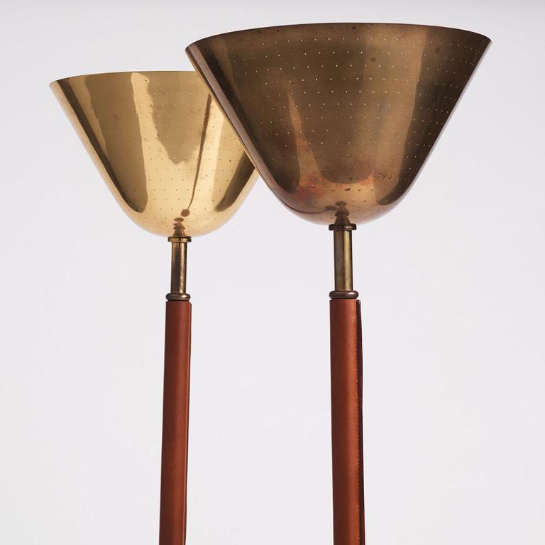 Carl-Axel Acking, a pair of floor lamps model "2646", Bröderna Malmströms Metallvarufabrik, Malmö 1940s-50s.