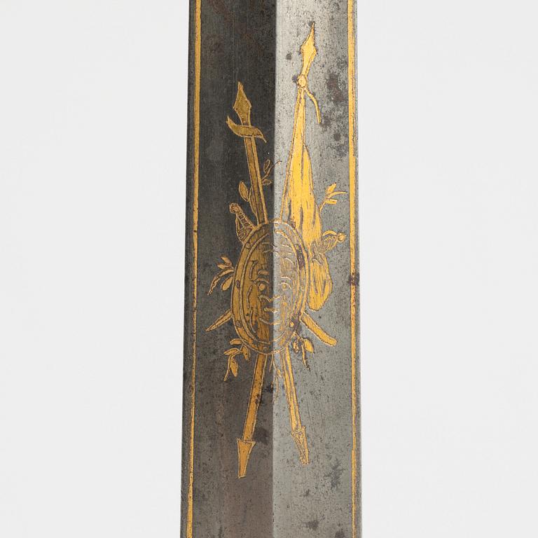 A Swedish infantry officers's small sword from around the year 1800.