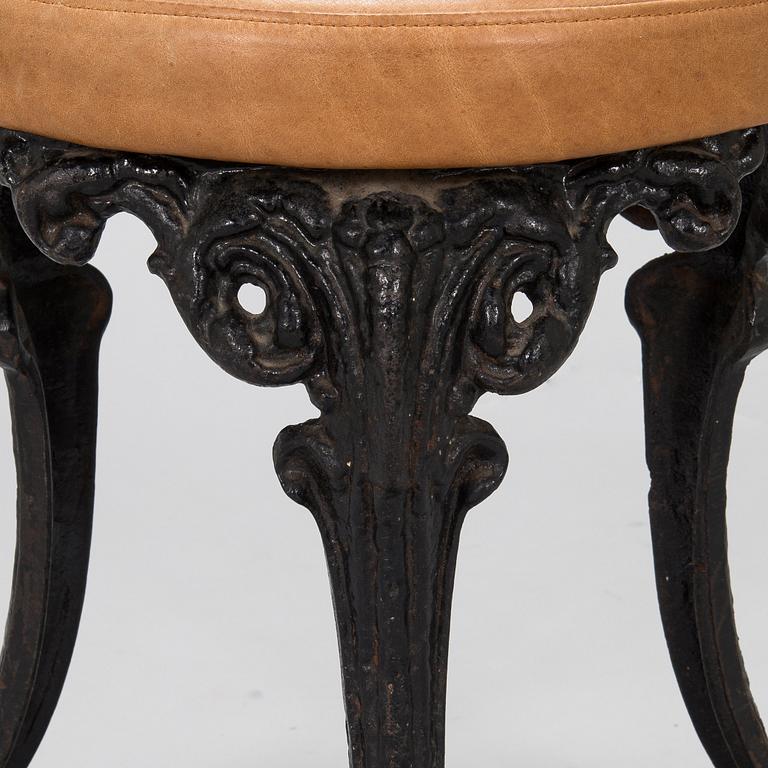 Cast iron stool, late 19th century.
