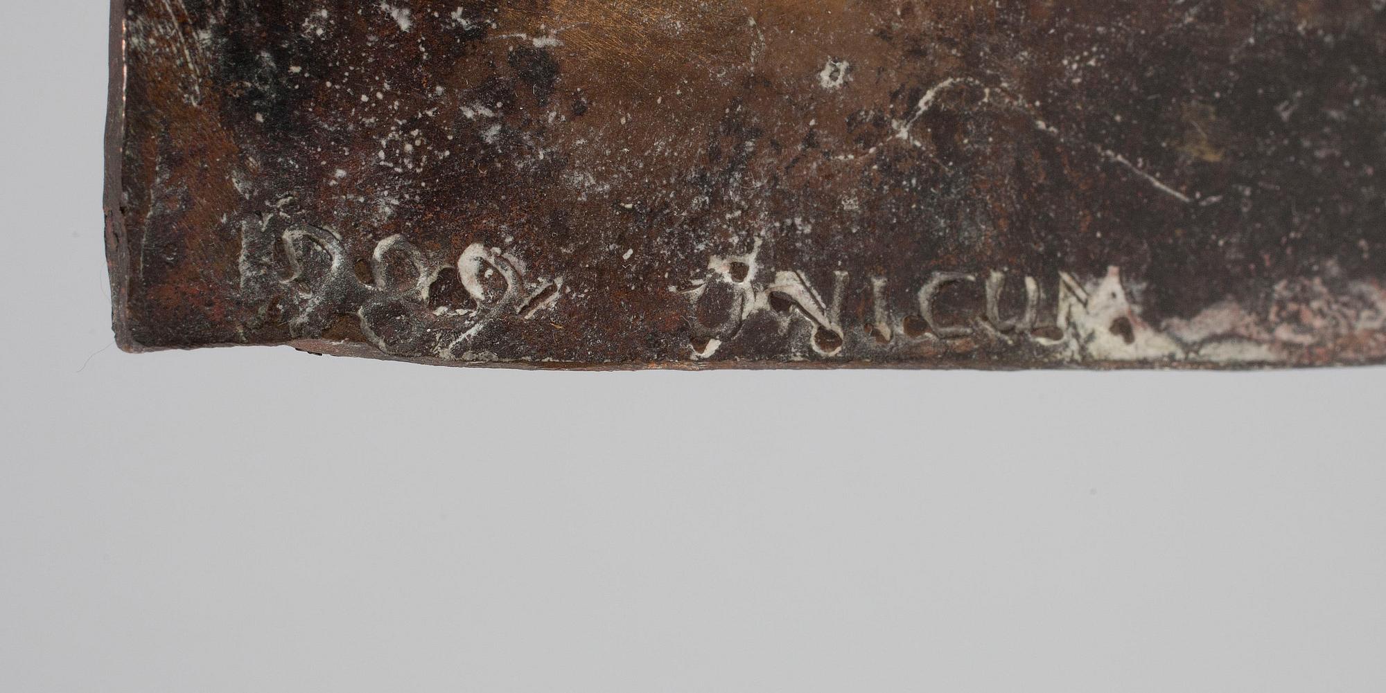 KAARINA TARKKA, skulptur, brons, märkt unicum, signerad och daterad 1989.