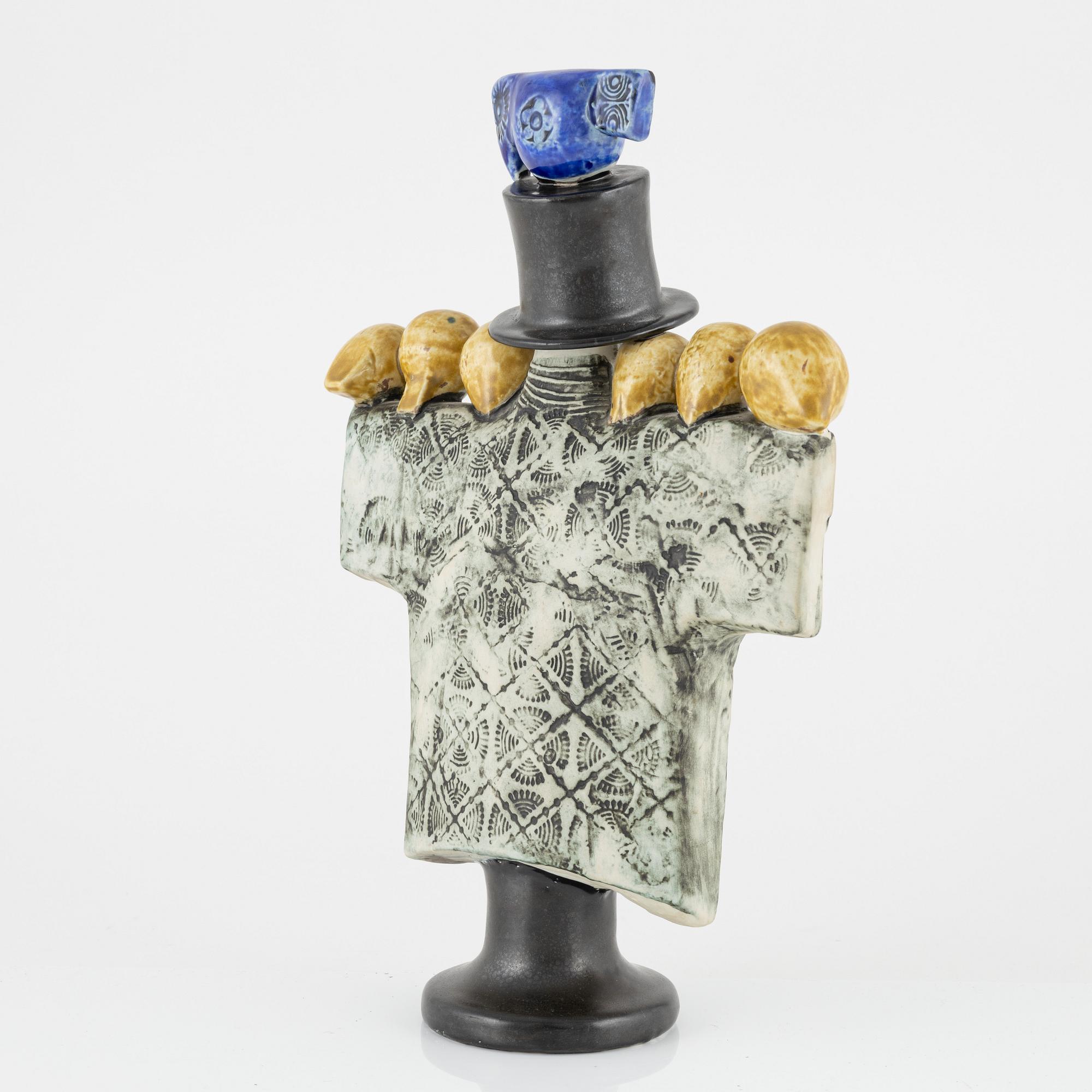 Lisa Larson, figurin, "Fågelskrämma", Gustavsberg, 1970-71.