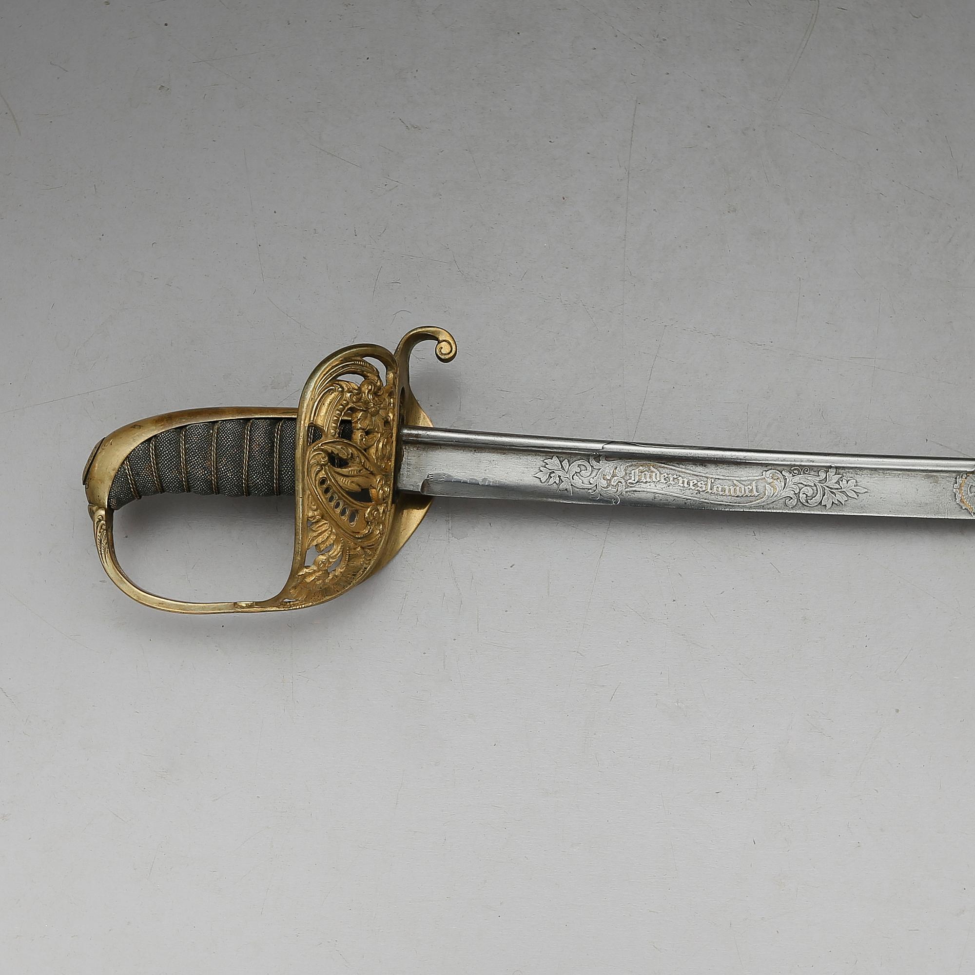 SABEL, m/1859, infanteriofficer.