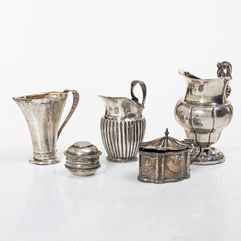 A set of silver, 5 pieces, 19th-20th century.