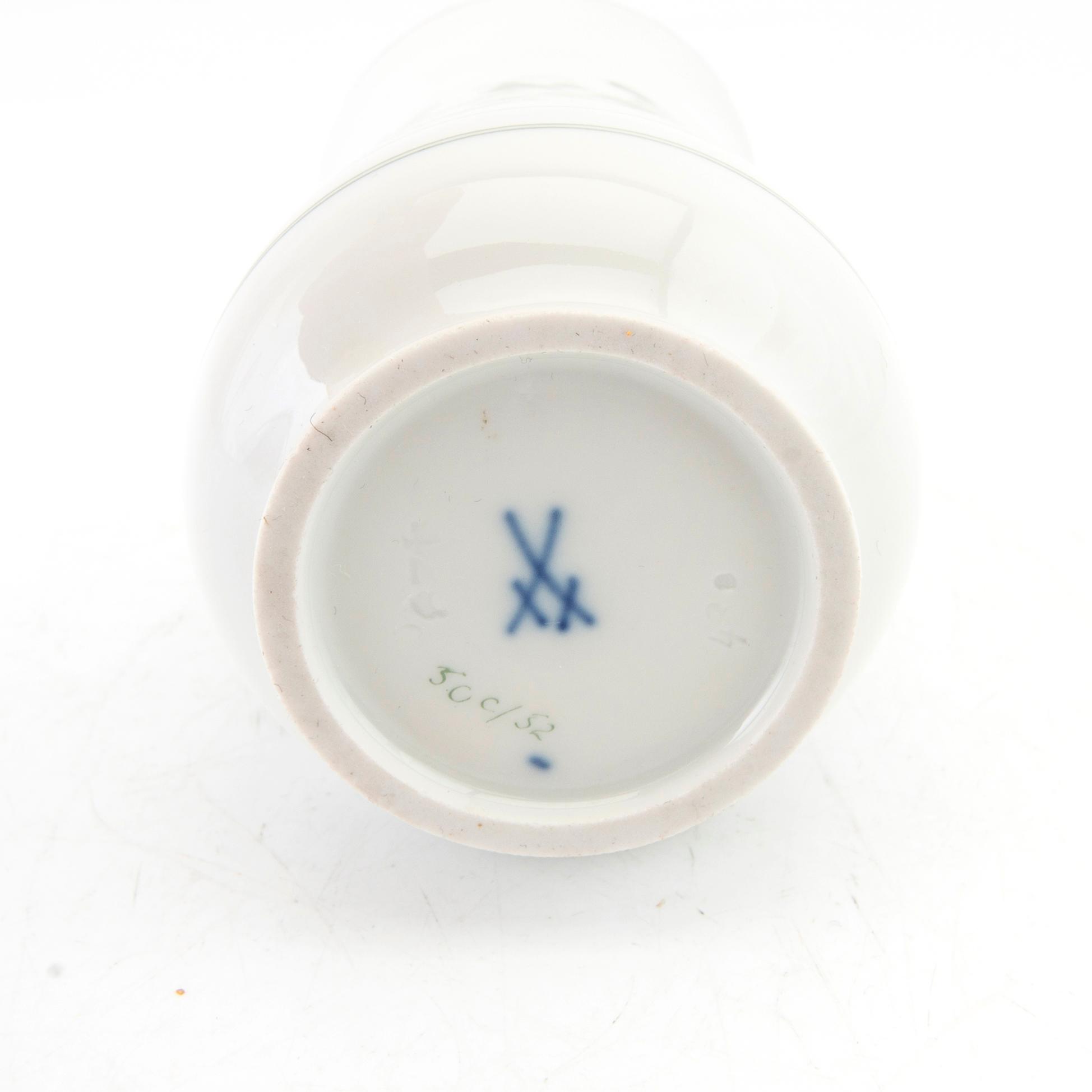 Servis 14 dlr  "Indische Malerei Grün", Meissen 1900-tal porslin.