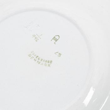Matservis, 23 delar, fajans, "Tranquebar". Aluminia för Royal Copenhagen.