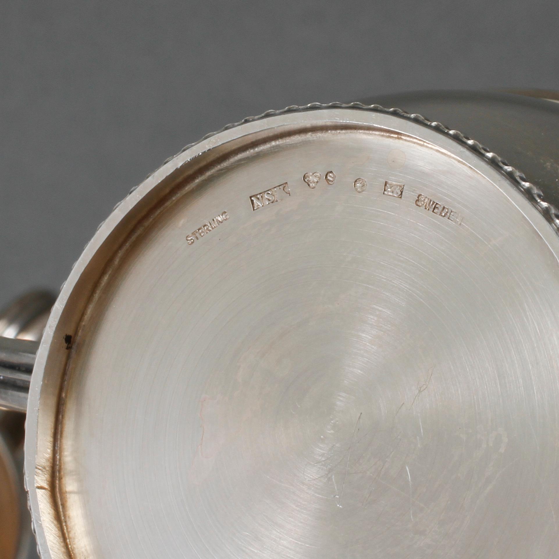 PARTI SILVER, 5 delar, 1800/1900-tal. Vikt 325 gram.