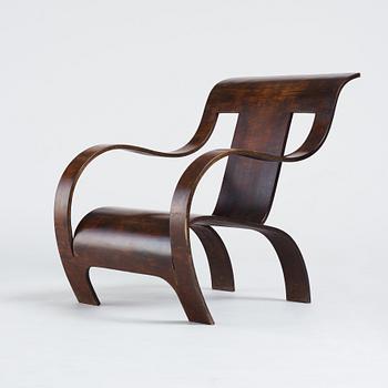 Gerald Summers, an easy chair, probably executed on license in Sweden for Makers of Simple Furniture, 1930-40's.