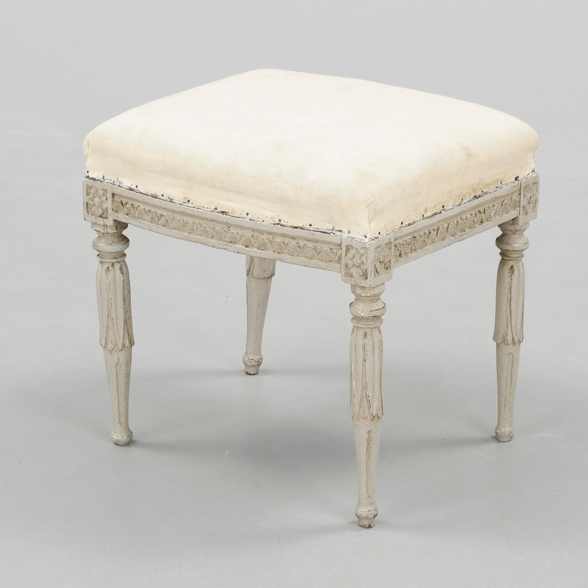 TABURETT, Gustavianskt stockholmsarbete, omkring 1800.