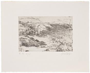 Gudmar Olovson, etching. Signed Gudmar and numbered EA 5/5 in pencil.