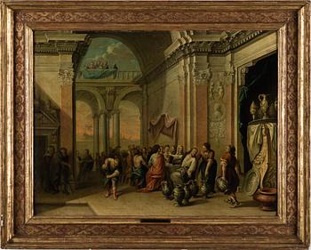 JOHANN GEORG PLATZER, fololower of, oil on canvas, inscirped J Platzer 1757.