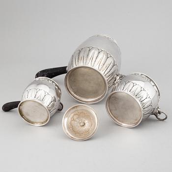 A 20th century silver coffee-set, Swedish import marks.