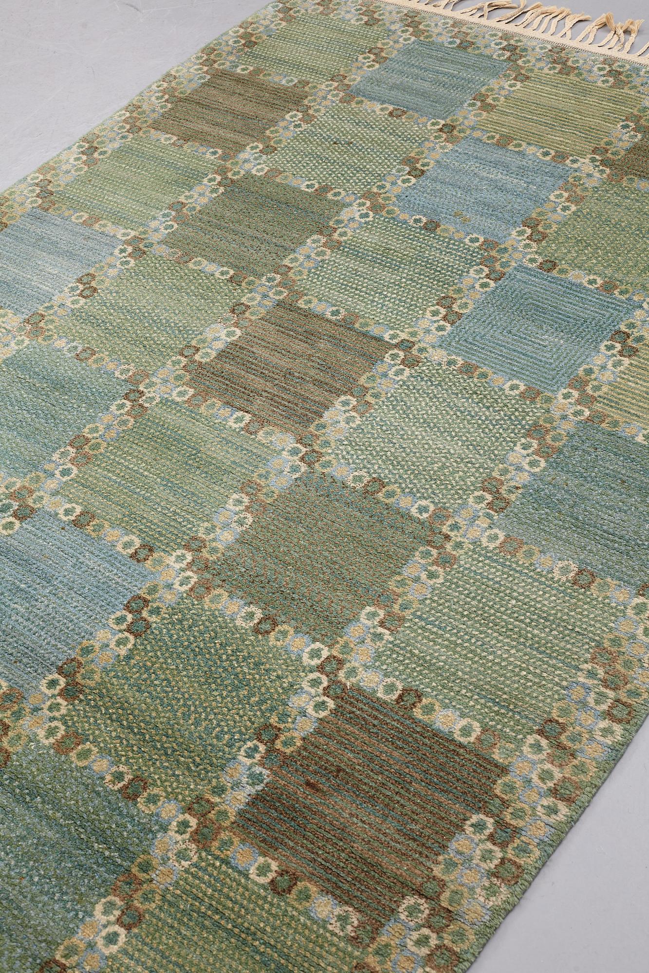 Barbro Nilsson, A carpet, "Gröningen", knotted pile, ca 241-241,5 x 170,5-173,5 cm, signed AB MMF BN.