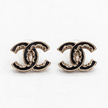 Chanel, 'CC Baroque enamel' earrings, 2014,