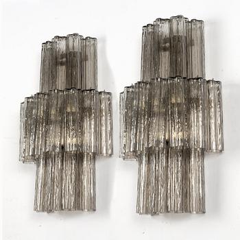 A pair of Murano wall lamps, Italy, contemporary.