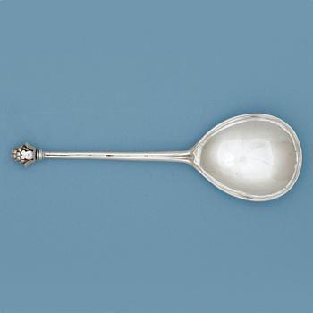 A Danish 17th century silver spoon, marks of Steen Pedersen, Copenhagen 1633.