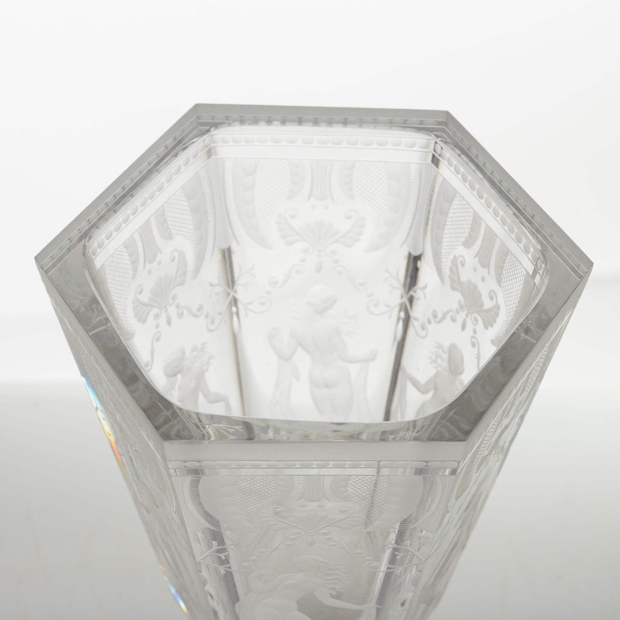 Simon Gate, pokalglas, "Sex Gracer", Orrefors.