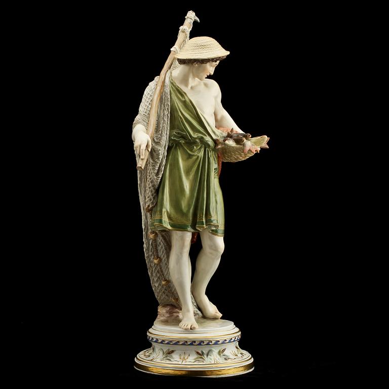 FIGURIN, porslin, Meissen.