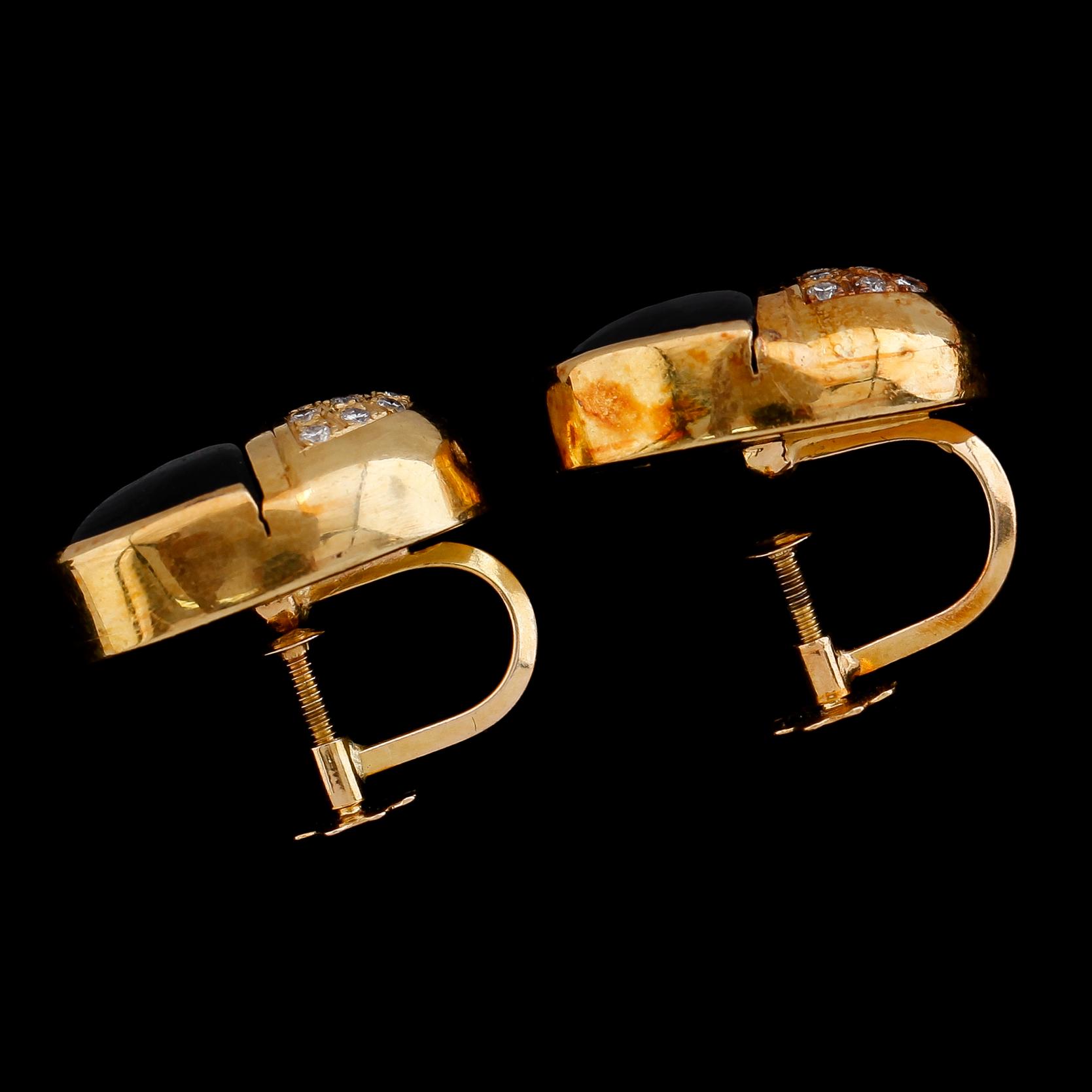 ÖRHÄNGEN, 1 par, 18 k guld, OC Stockholm 1986, briljantslipade diamanter. Vikt ca 14,3 g.