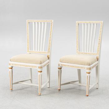 Stolar, ett par, gustaviansk stil, 1800-tal.