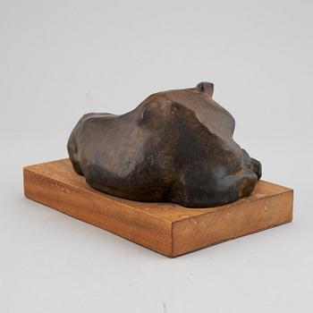 Einar Luterkort, a signed bronze sculpture. Herman Bergman.