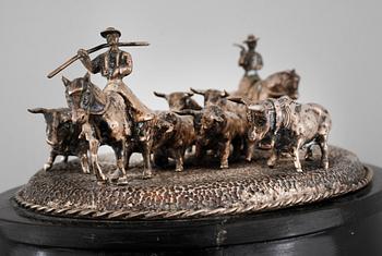 A 20th century spanish silver sculpture.