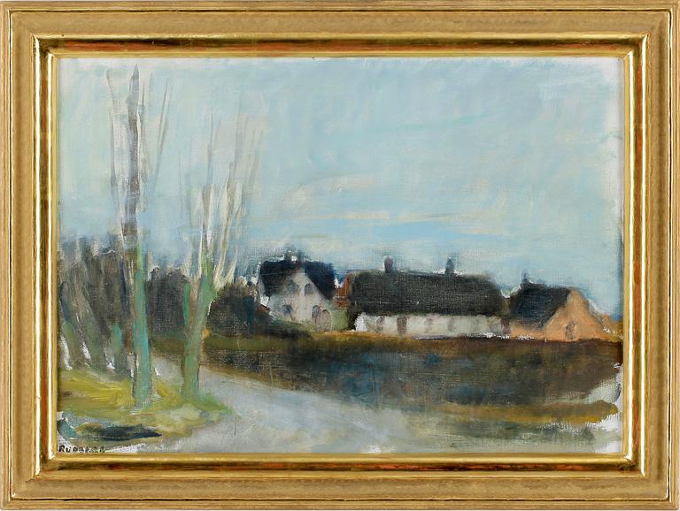 GUSTAV RUDBERG, olja på duk, signerad.
