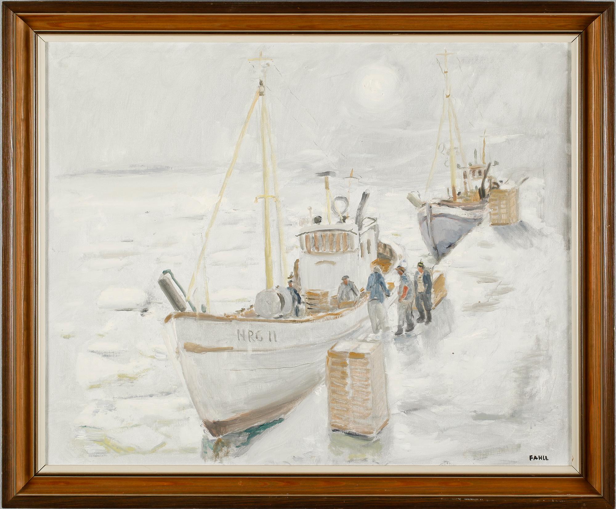 GUSTAF ADOLF FAHLE, olja på duk, signerad.