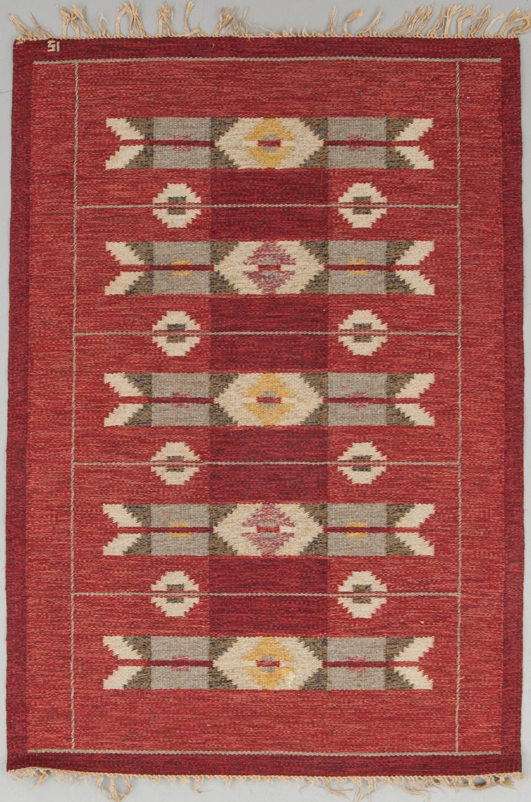 MATTA, rölakan. Monogramsignerad IS (Ingegerd Silow). 1900-talets mitt/andra hälft. Ca 200 x 138 cm.