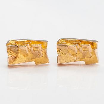 Björn Weckström, A pair of 14K gold cufflinks. Lapponia 1971.