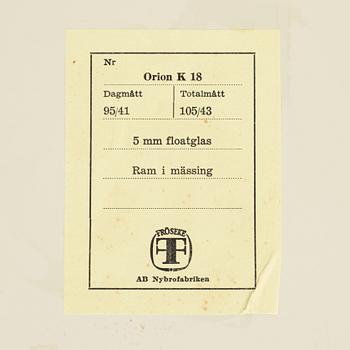 A 'Orion K 18' mirror, Fröseke AB Nybrofabriken.
