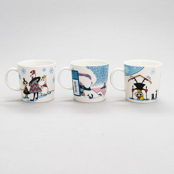 A 6-piece set of Seasonal Moomin mugs, vitro porcelain, Moomin Characters, Arabia.