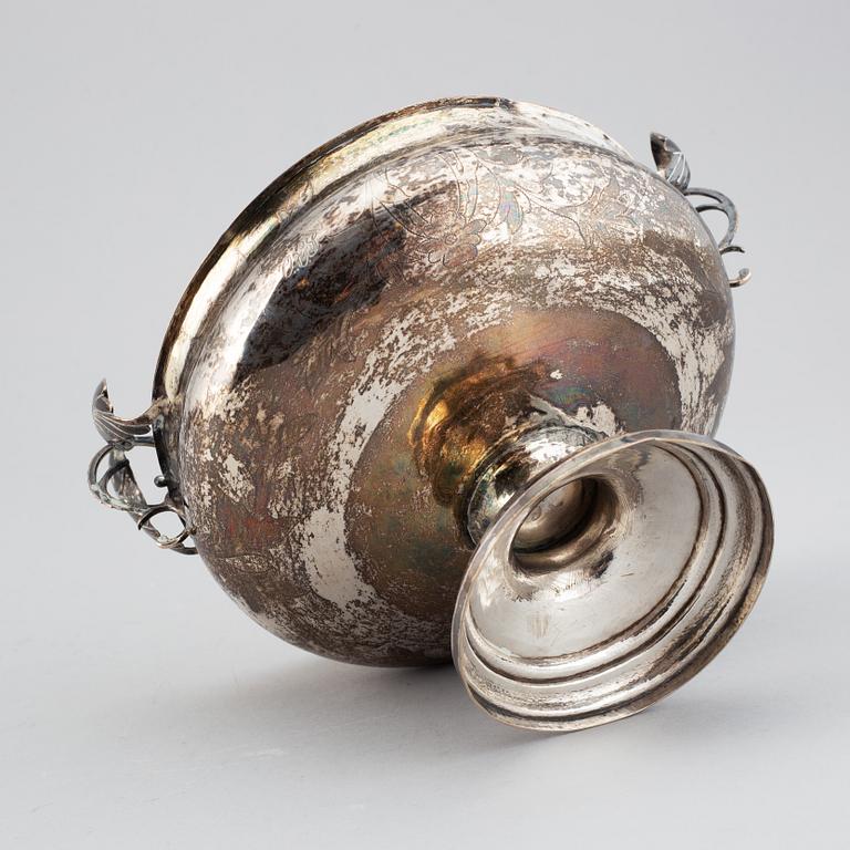 Lars Löfgren, Brännsvinsskål, silver, Hudiksvall (1797-1853).