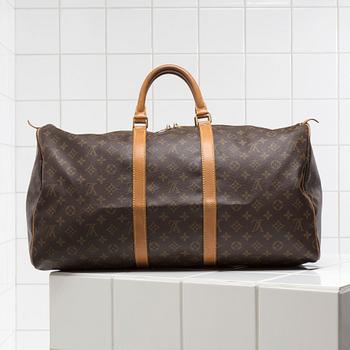 VÄSKA / WEEKENDBAG, "Keepall 55", Louis Vuitton.