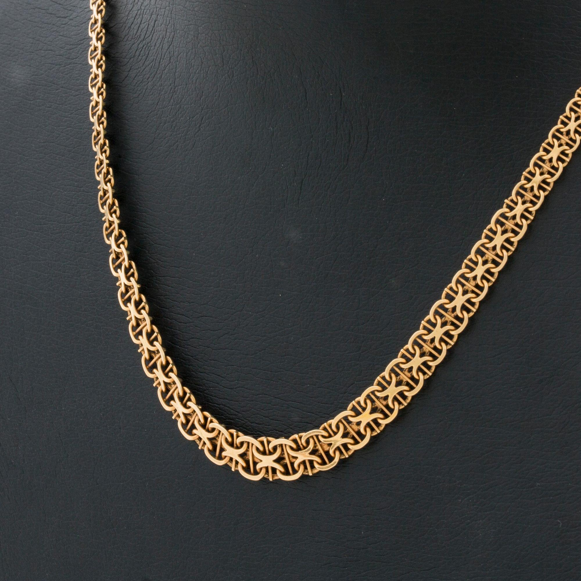 NECKLACE 18K gold, graduated, Köping 1967.