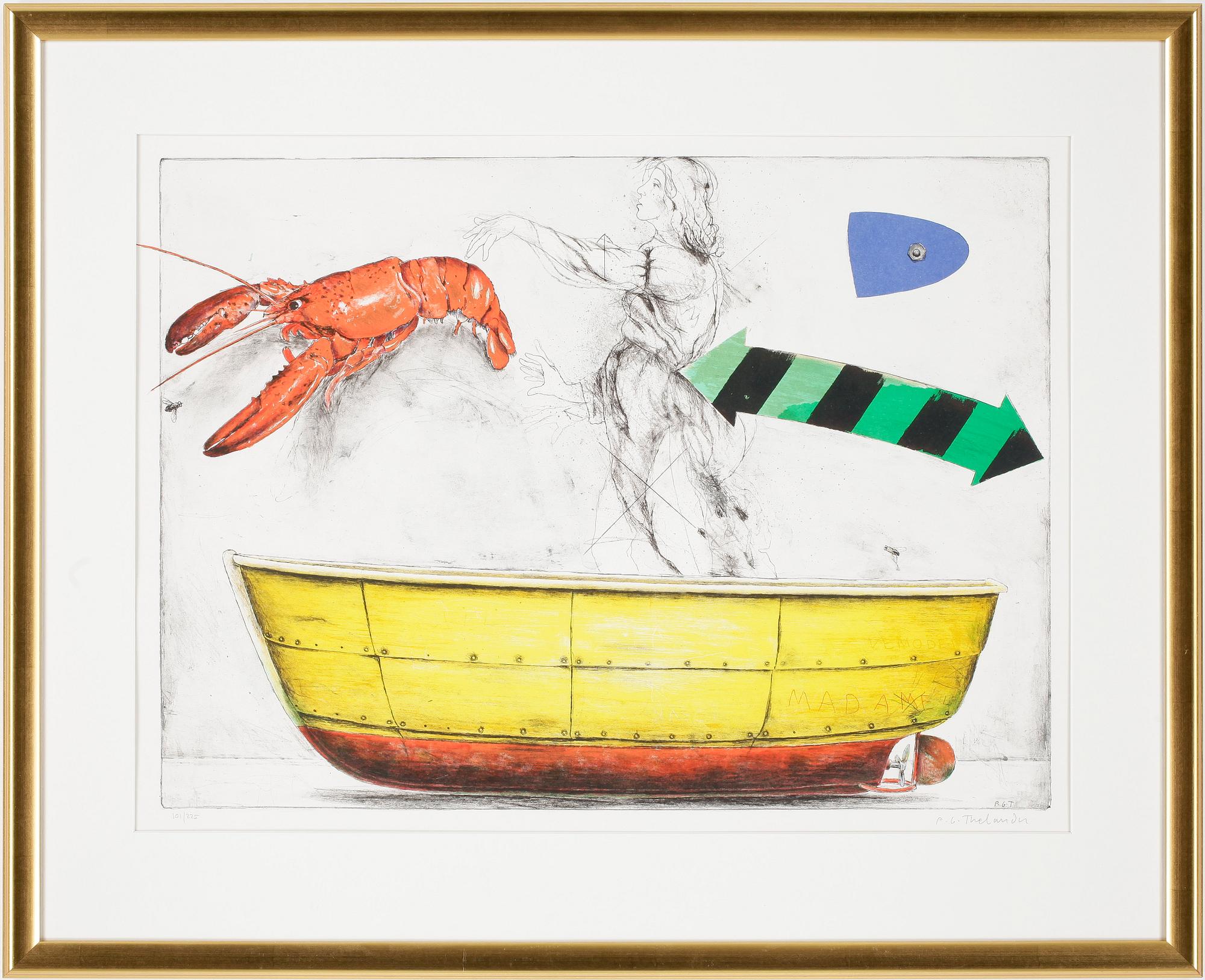 PÄR GUNNAR THELANDER, Färglitografi, signerad 101/225.