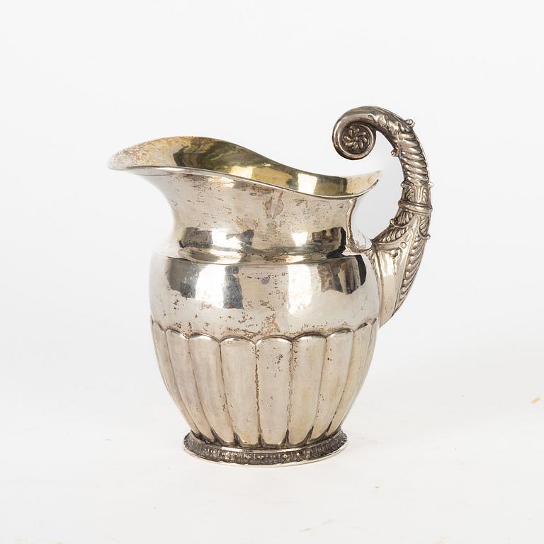 A Swedish Silver Empire Creamer, mark of Zachris Lundqvist, Stockholm 1837.