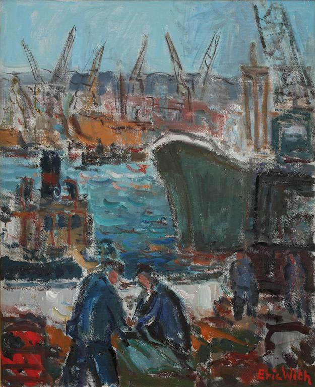 ERIC WITH, olja på duk, signerad.