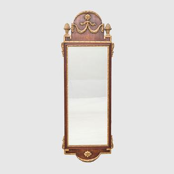 Mirror, Louis XVI style, Denmark, late 19th century.