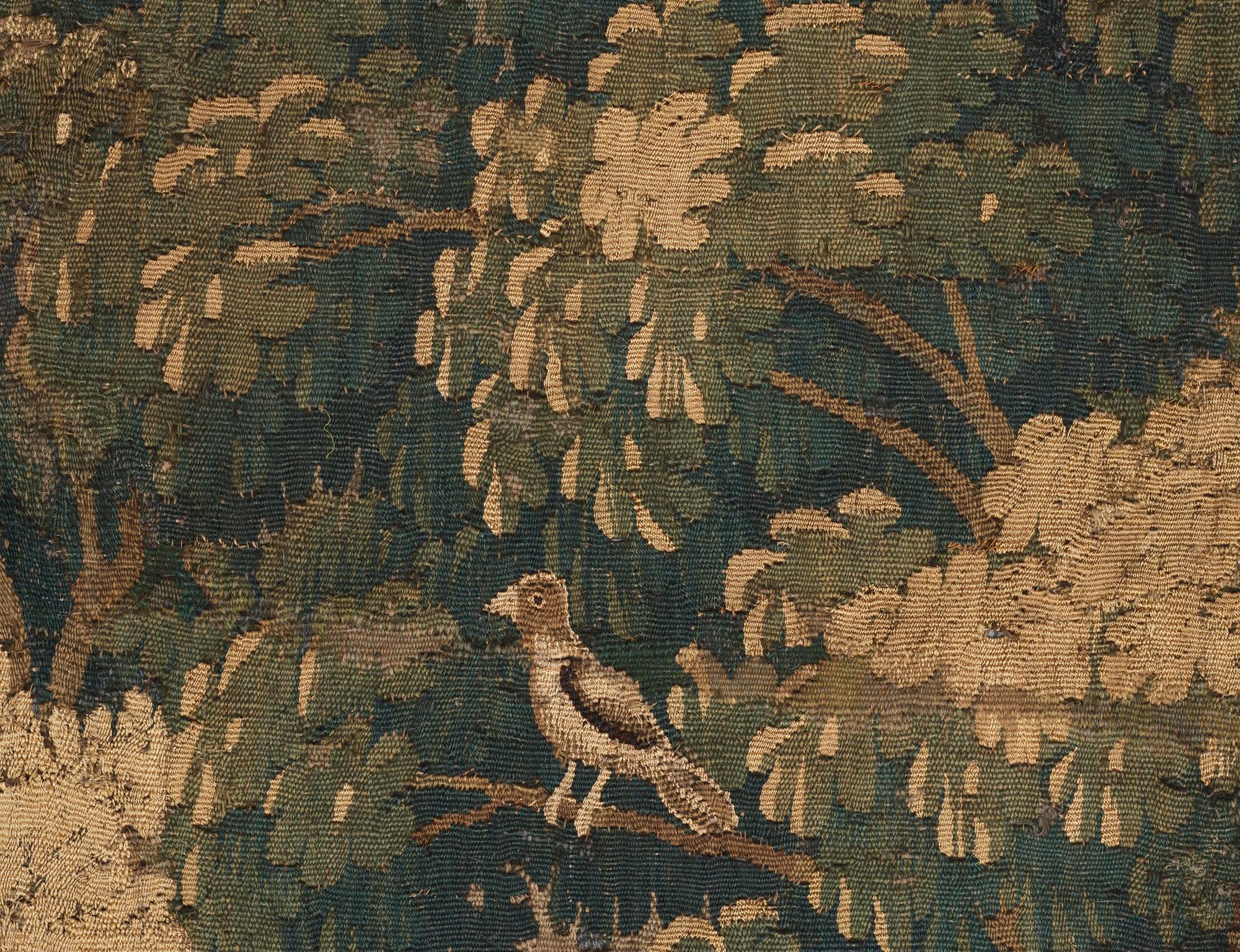 VÄVD TAPET, gobelängteknik. 267,5 x 256 cm. Flandern 1600-tal.