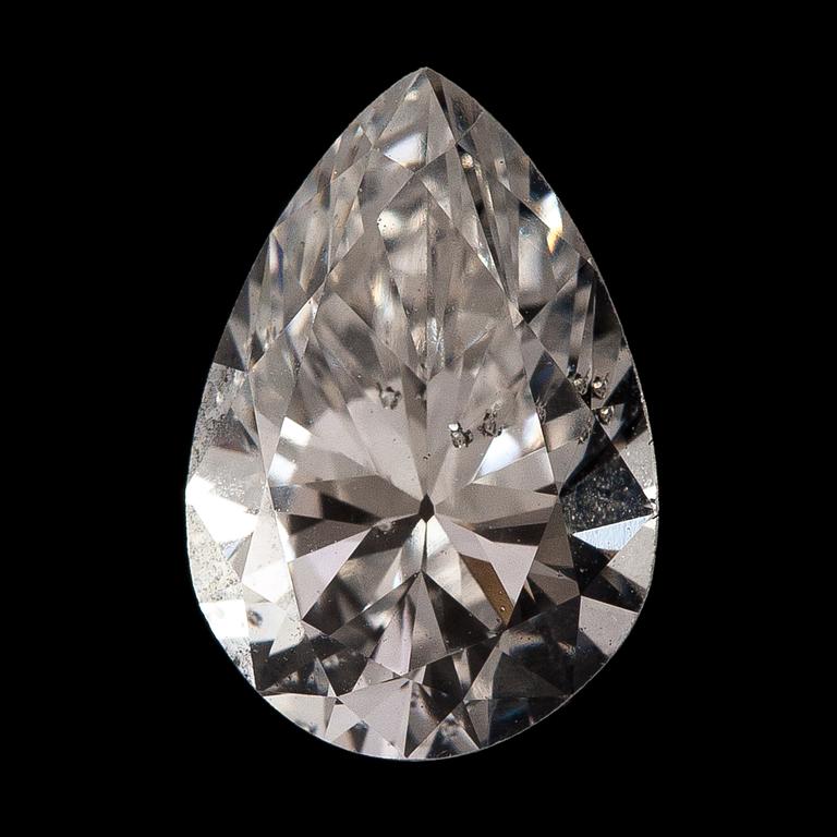 A pear-cut diamond ca. 1.05 ct.