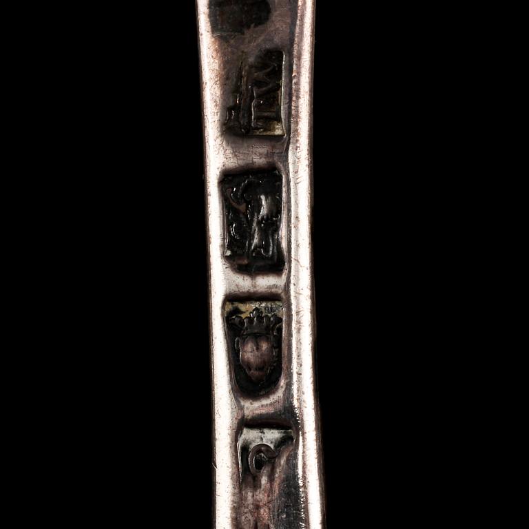 SKEDAR, 7 st, silver, 1700/1800-tal. Vikt 430 g.
