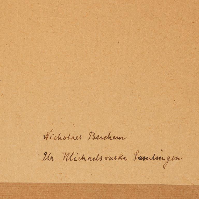 Nicolaes Berchem, Translation: "Woman on a donkey".