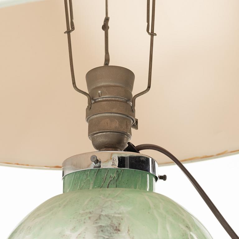 Karl Wiedmann, an "Ikora" table lamp, WMF/Württembergische Metallwarenfabrik, Art Deco 1930s/1940's, Germany.