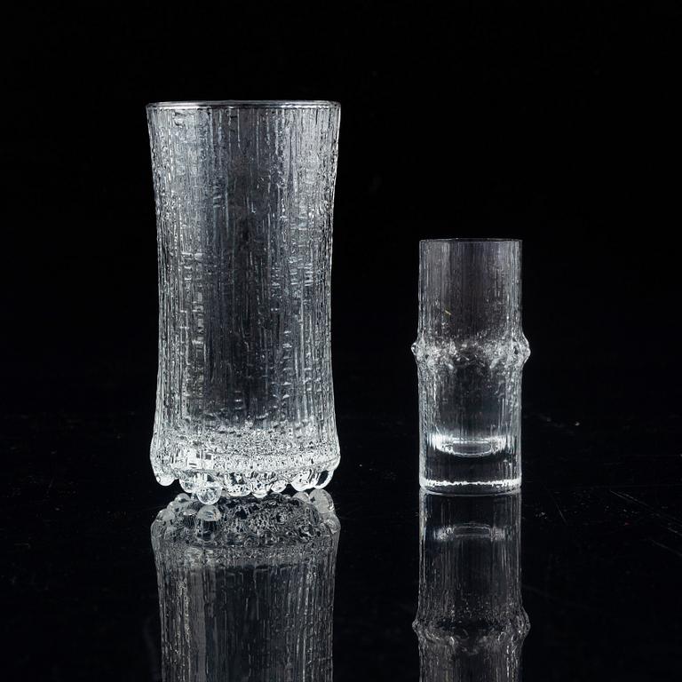 Tapio Wirkkala, glasservis 52 delar, "Ultima Thule", Iittala, Finland, 1900-talets andra hälft.