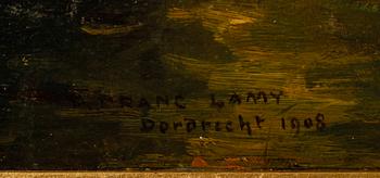 PIERRE FRANC-LAMY, olja på pannå, signerad och daterad Dordrecht 1908.