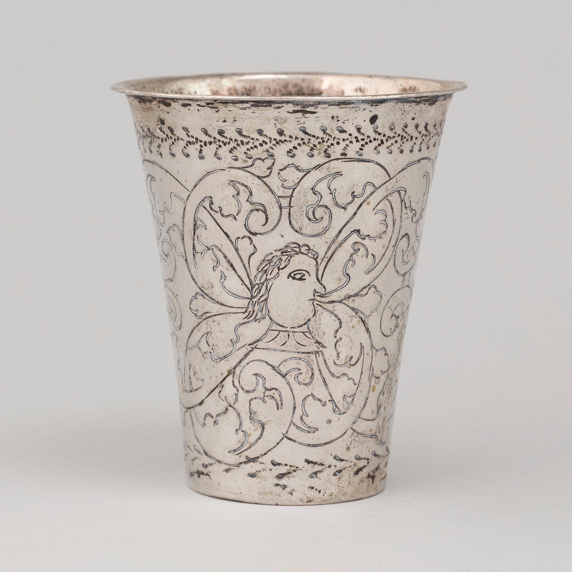 A Swedish 18th century silver beaket, mark of Casimir Friedrich Meidts, Karlskrona 1731.