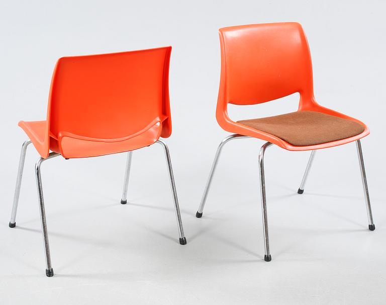 BENDT WINGE, stolar, 3+3 st, "R-48", Romo Fabrikker/Nordic Comfort Products, 1970-tal.